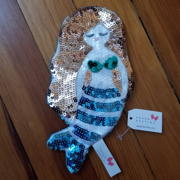 Papyrus Sequined Mermaid Coin Pouch - Picture 1 of 4